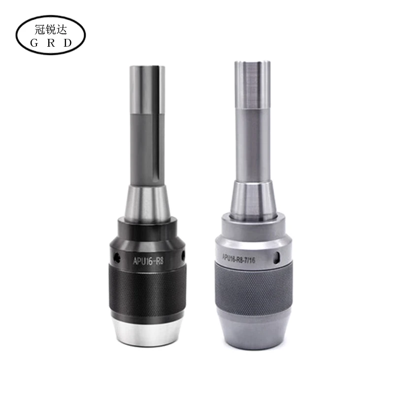 R8 apu cutter shank R8 apu13 apu16 7/16 M12 one-piece self-tightening drill chuck milling machine tool holder spindle drill