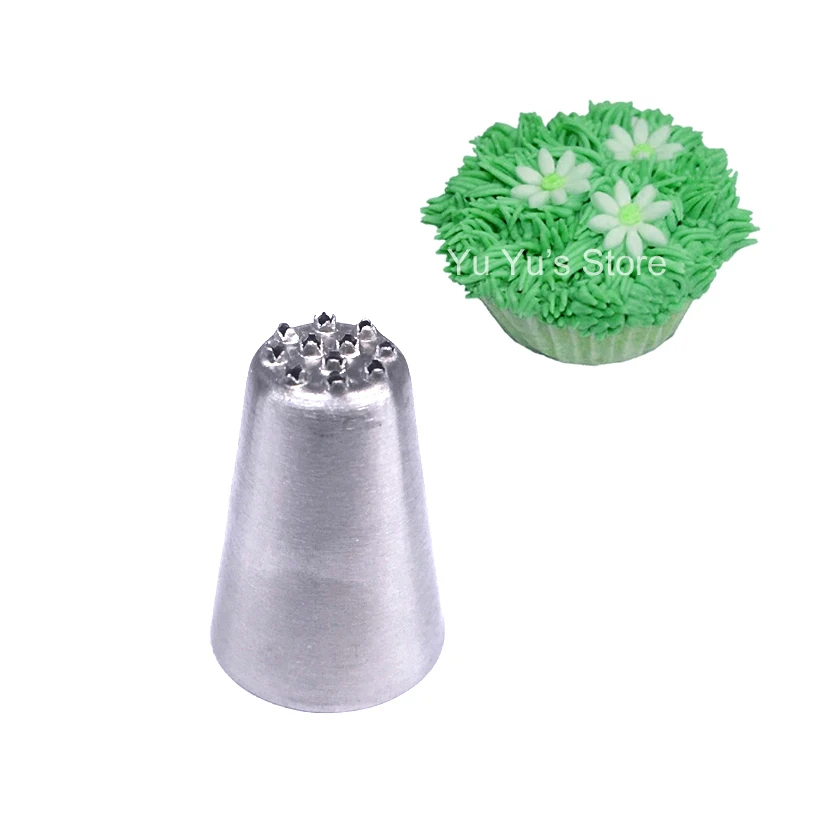 3-teiliges Set Edelstahl-Grasstüllen Spritztüllen für Fondant Tortendekoration Gebäckwerkzeuge – Detail 3