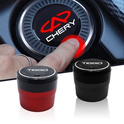 Car accessories ashtray Button open style LED Stainless steel plastic For CHERY TIGGO 3 4 5 7 PRO 8 Accessories car Styling