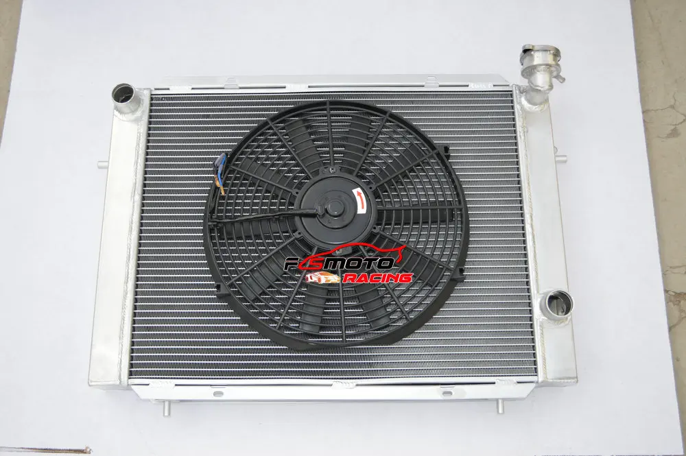 

3 Row Aluminum Radiator + Fan Cooling For Holden Commodore VB VC VH VK V6 Manual MT