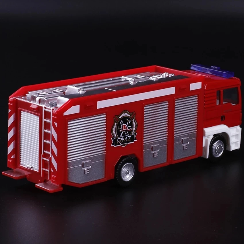 Camión de basura mezclador de cemento de motor de fuego RMZ city 1:64 modelo de coche de aleación simulación exquisita fundición y vehículos de juguete regalo de Navidad