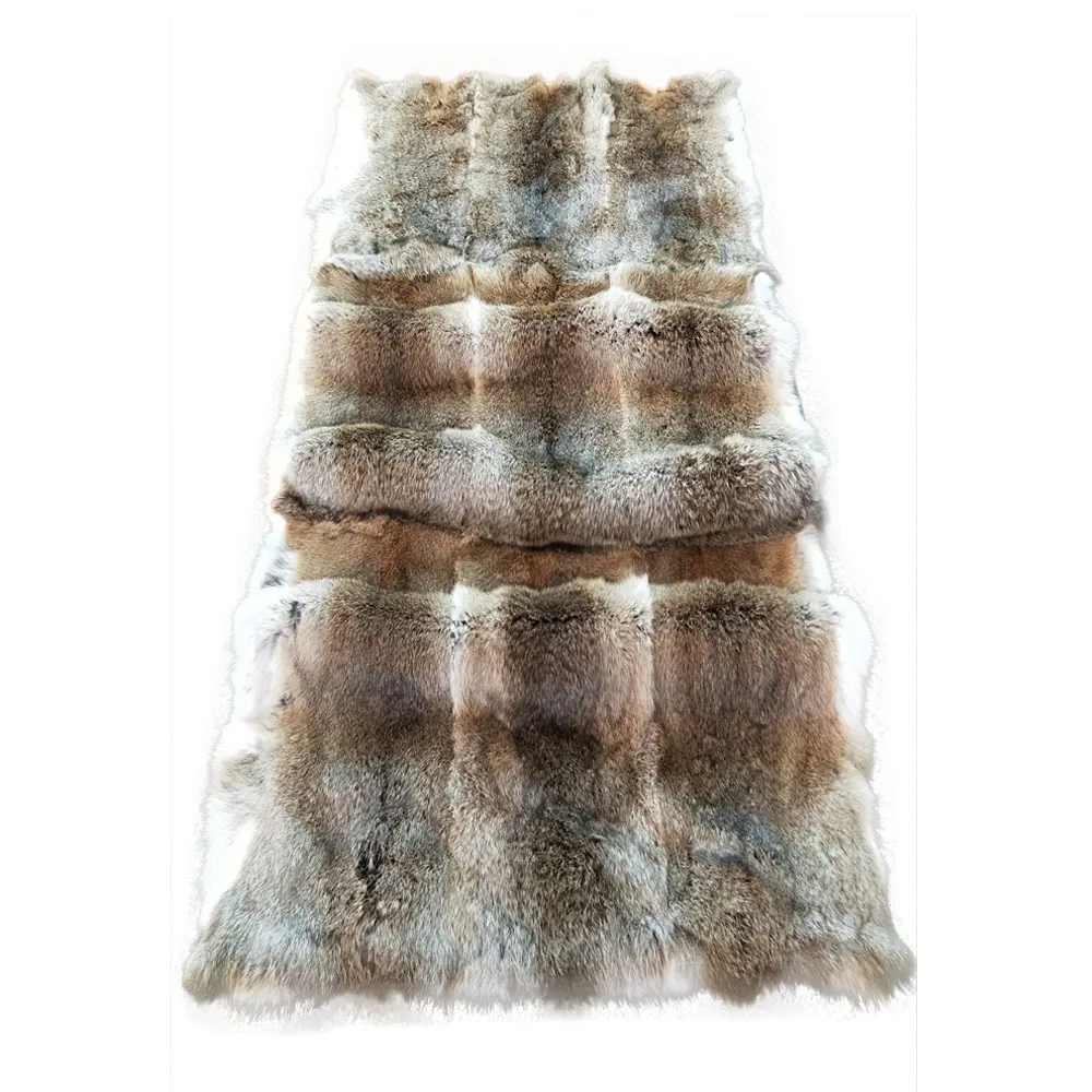 

100% Real Rabbit fur rug / dyed Rabbit Fur Plate For garments