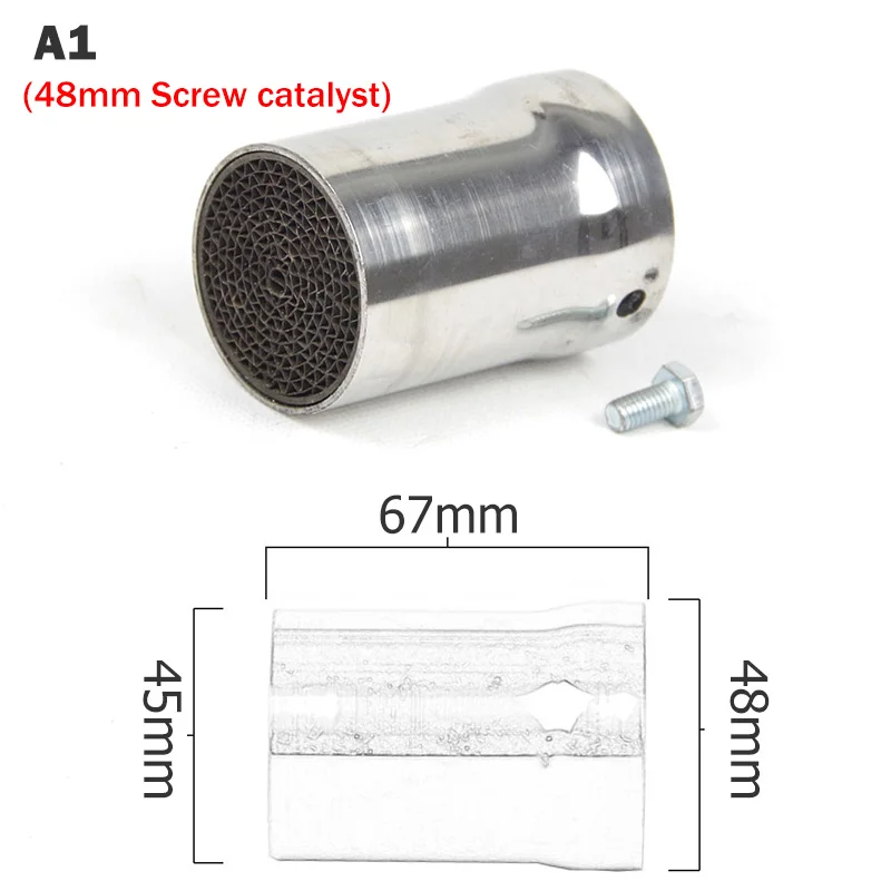 Universal 48MM 51MM 60MM Front Mid End Catalyst DB Killer for Motorcycle Exhaust Muffler Silencer Noise Sound