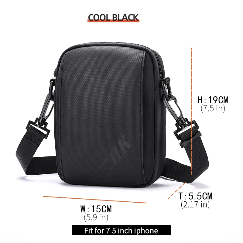 Bolso cruzado informal Heroic Knight para hombre, bolso cuadrado de lujo para teléfono, impermeable, Mini bolso de mensajero de hombro para mujer