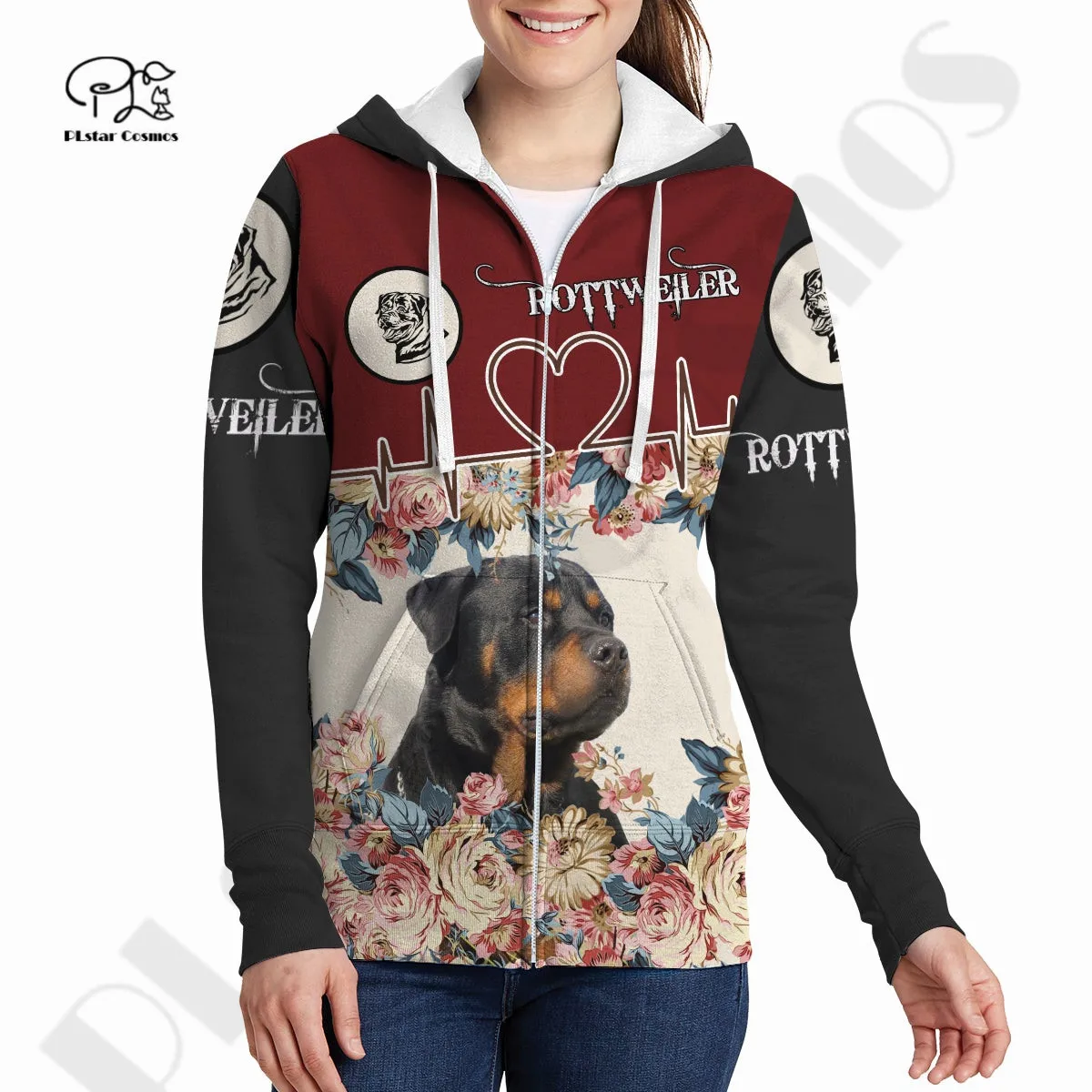 PLstar Cosmos Newest 3Dprinted Rottweiler Pet Lover Harajuku Pullover Premium Streetwear Unique Unisex Hoodies/Sweatshirt/Zip -3