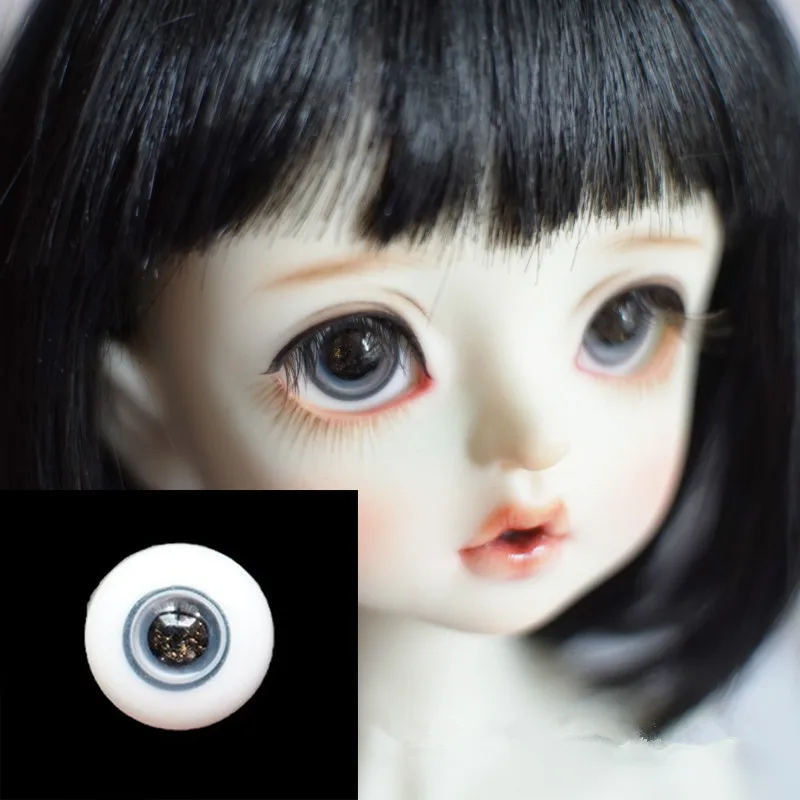 BJD puppe auge Balls sind geeignet für 1/3 1/4 1/6 größe grau menschliches auge balls mit flash schüler glas zubehör