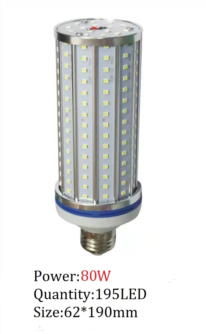 Imagem -03 - Lâmpada Led E27 E40 para Led 30w 60w 80w 100w 120w 200w 250w 2835 Smd 265 Luz de Alumínio Farol de Milho Luz Fria Branca