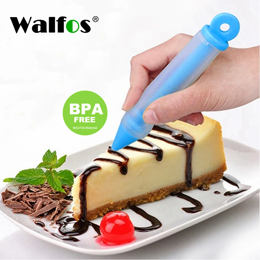 

Walfos Food Grade Silicone Food Writing Pen Chocolate Decorating Tools Cake Mold Cream Cup Cookie Icing Piping Pastry Nozzles