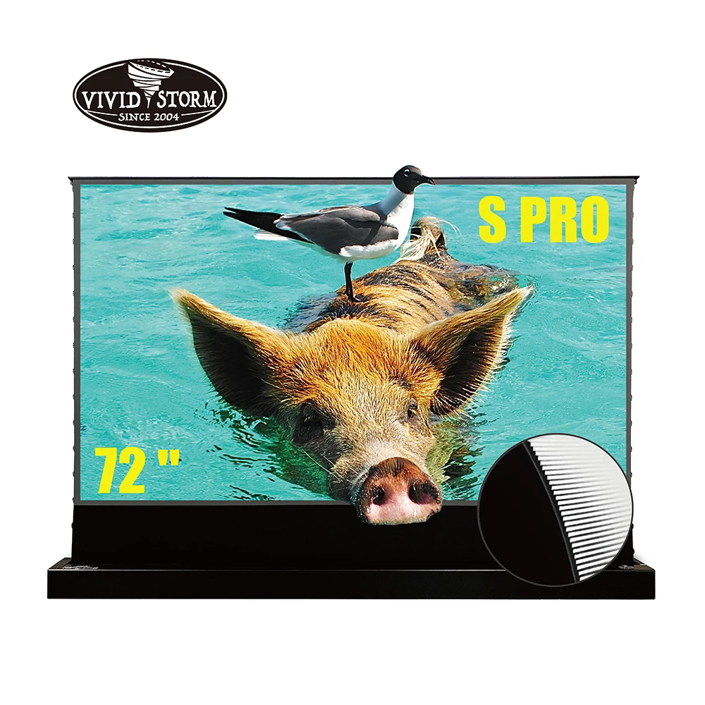 

VIVIDSTORM S PRO 72 Inch Electric Rollable Screen for Ambient Light Rejecting Ultra Short Throw Laser 4k Projector