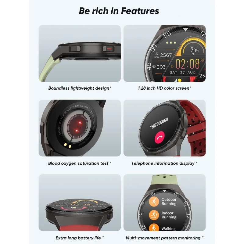 LIGE New Silicone Strap Digital Watch Men Sport Watches Electronic LED Male Smart Watch For Men Clock Waterproof Bluetooth Hour