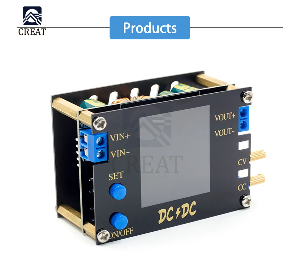 DC DC Automatic Boost/Buck Converter CC CV Power Module 0.5-30V 3A 35W/4A 50W Adjustable Regulated Power Supply Voltmeter