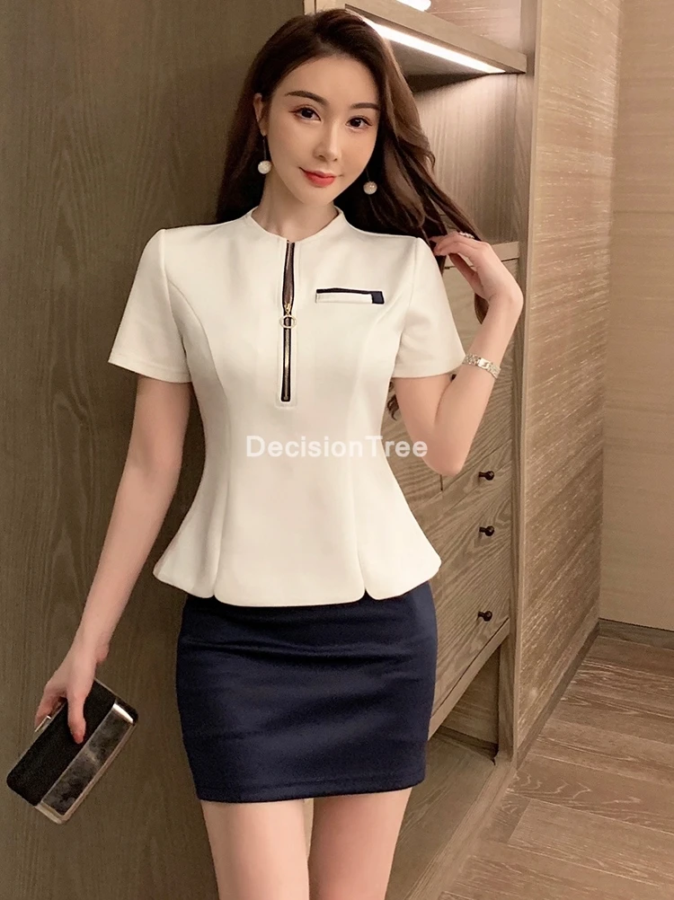 2023 short sleeve beauty salon female work clothing hotel waiter work clothes sauna foot bath uniforms spa beautician costume