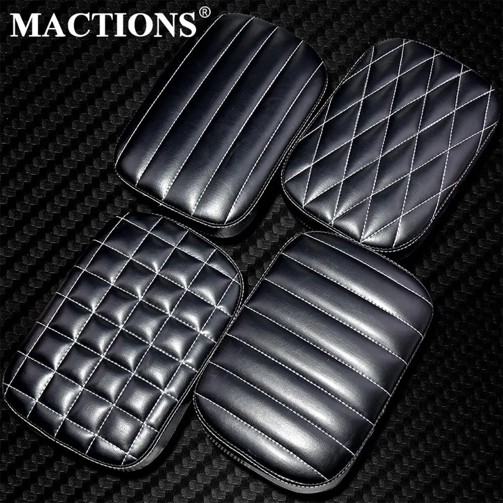 Motorcycle Rear Passenger Cushion Pillion Seat Pad 6 Suction /8 Suction For Harley Touring Sportster XL1200 Dyna Chopper Custom