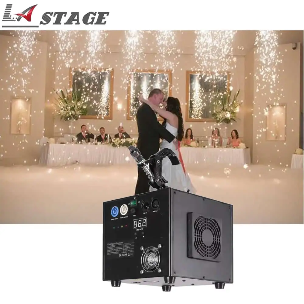 

4pcs/lot Spray Down 5m Jet 600W DMX Cold Spark Fountain Waterfall Effect Fireworks Machine For Wedding Party Club