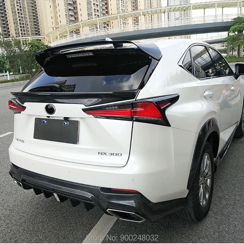 FOR LEXUS NX NX200 NX200t NX300h 2015 2016 2017 2018 Carbon Spoiler Wing Trunk Lip Boot Cover Car Styling