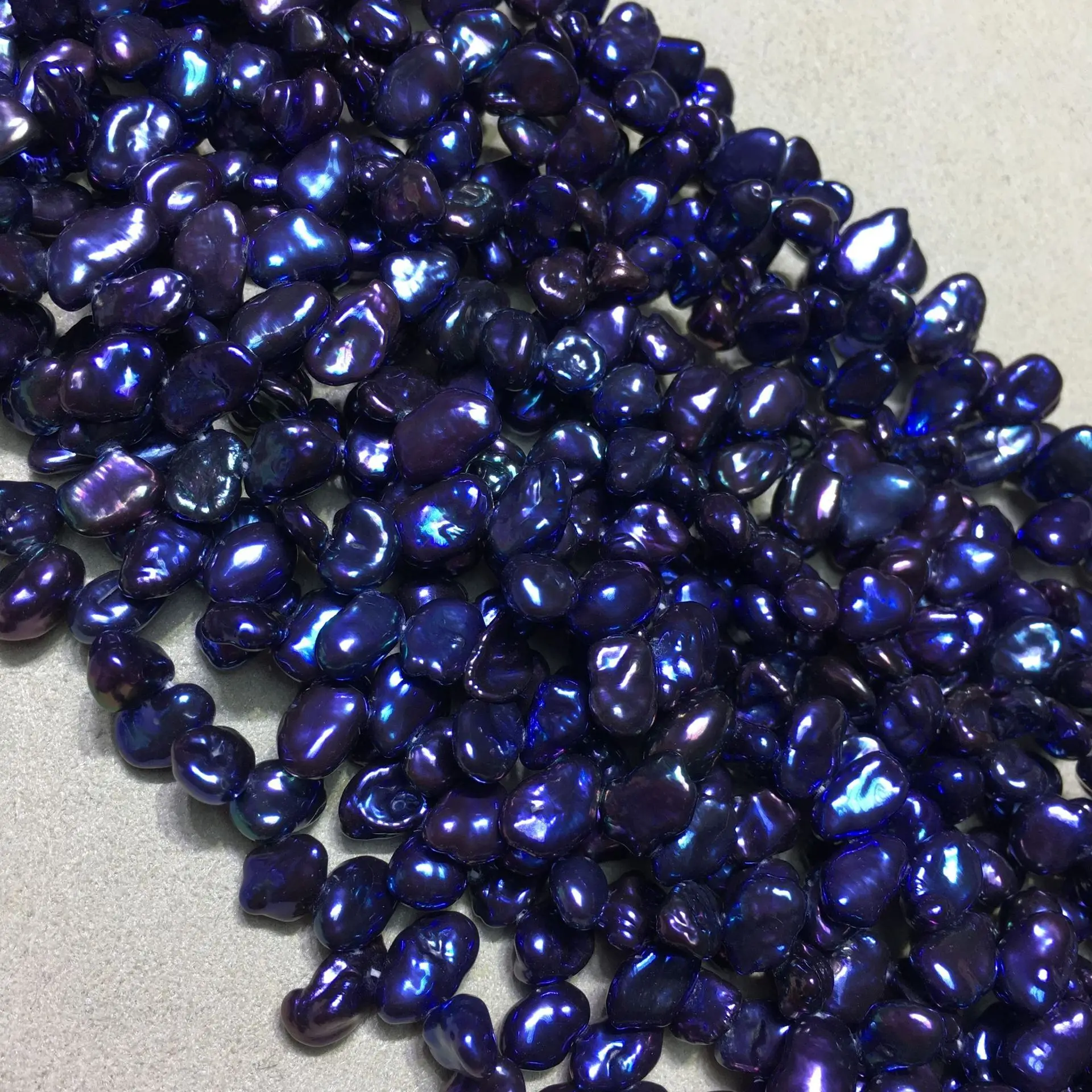 

a bag of 90pcs, 5mm Peacock blue freshwater pearl Baroque semi-finished diy jewelry raw material beads