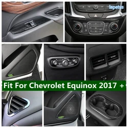 Interior Fit For Chevrolet Equinox 2017 - 2023 AC / Head Lights Button / Door Loudspeaker / Armrest Window Lift / Cup Cover Trim