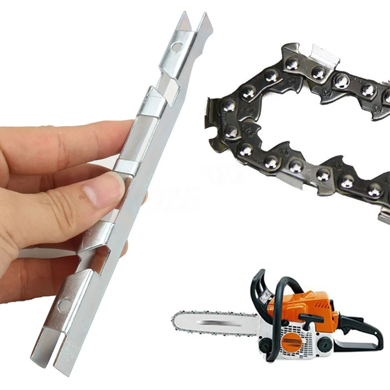 Chainsaw Chain Depth Gauge File Guide & Bar Groove Cleaner Garden Tools For 1/4