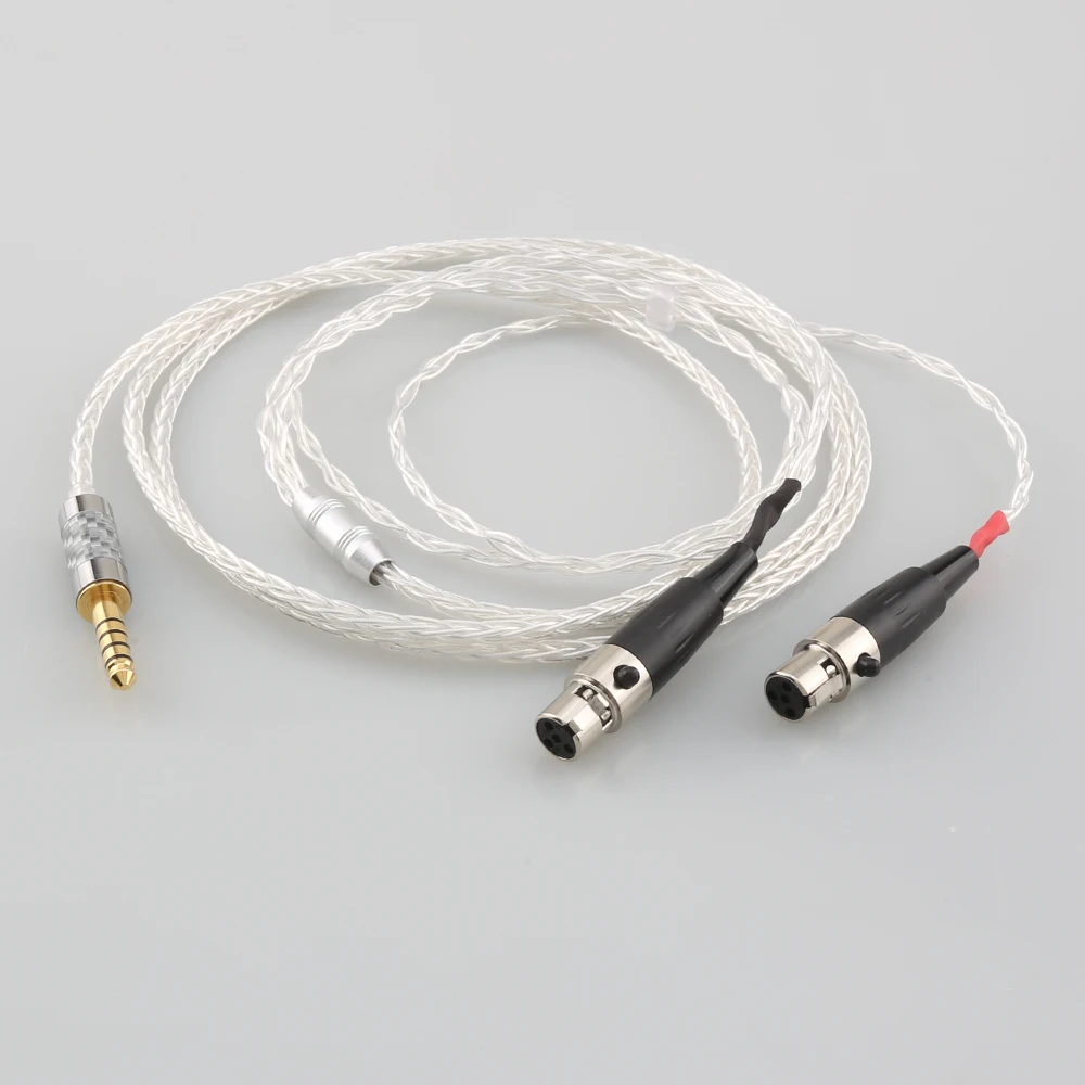 كابل ترقية سماعة الرأس المتوازن المطلي بالفضة HIFI 2.5/3.5/4.4 مم/XLR متوافق مع Audeze LCD-3 LCD3 LCD-2 LCD2 LCD-4