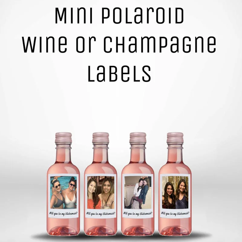 

30PCS 5x5cm Mini Champagne Labels - Mini Wine Bottle Labels - Mini Liquor Labels - Champagne Bottle Stickers