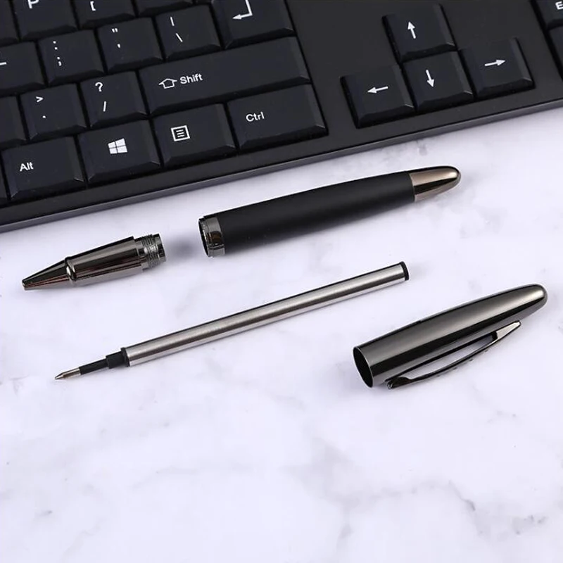Hoge Kwaliteit Metalen 122 Roller Ball Pen 0.7Mm Gun Black Rubber Klassieke Business Kantoor Schoolbenodigdheden Schrijven