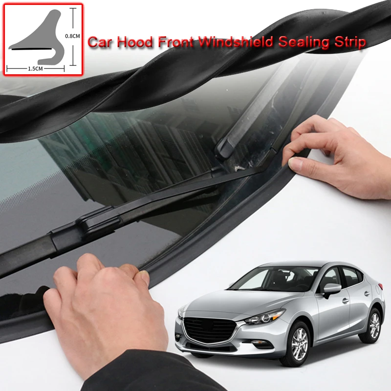 For Mazda 3 2010-2020 DIY 1.8m Car Seal Strip Windshied Spoiler Filler Protect Edge Weatherstrip Strips Sticker Auto Accessories