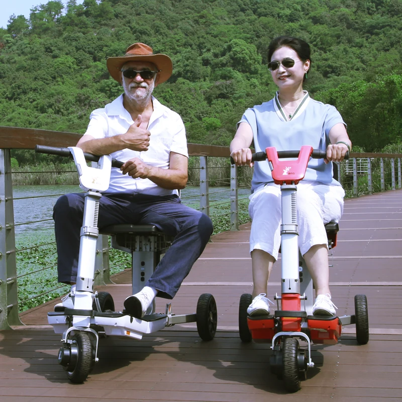 Portable Automatical Folding Electric Tricycle Scooter For The Elderly Small Assisted Household Battery For Scooter Wheelchair