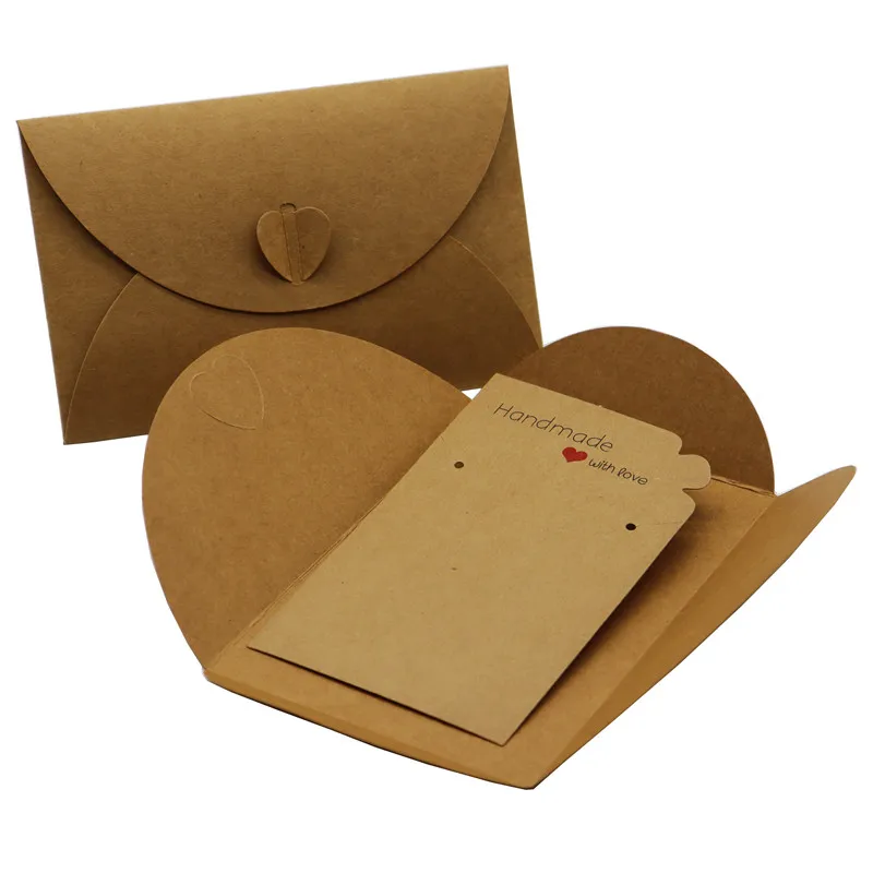 24Sets Jewelry Envelope Packaging Bags Wedding Jewelry Can Put Jewelry Set Necklace Earring Necklace Display Paper Cards