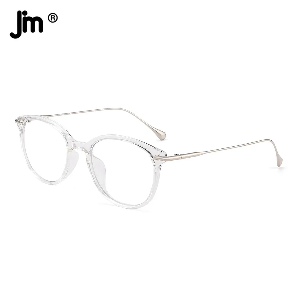 JM Ultralight Anti BLue Light Glasses for Women Round Computer Clear Glasses Frame