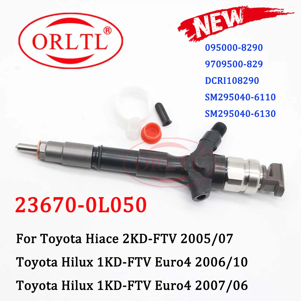 

ORLTL Diesel Engine Injector 23670-0L050 Nozzle 236700L050 23670 0L050 For Toyota 1KD-FTV /2KD-FTV Hiace Hilux 095000-8290