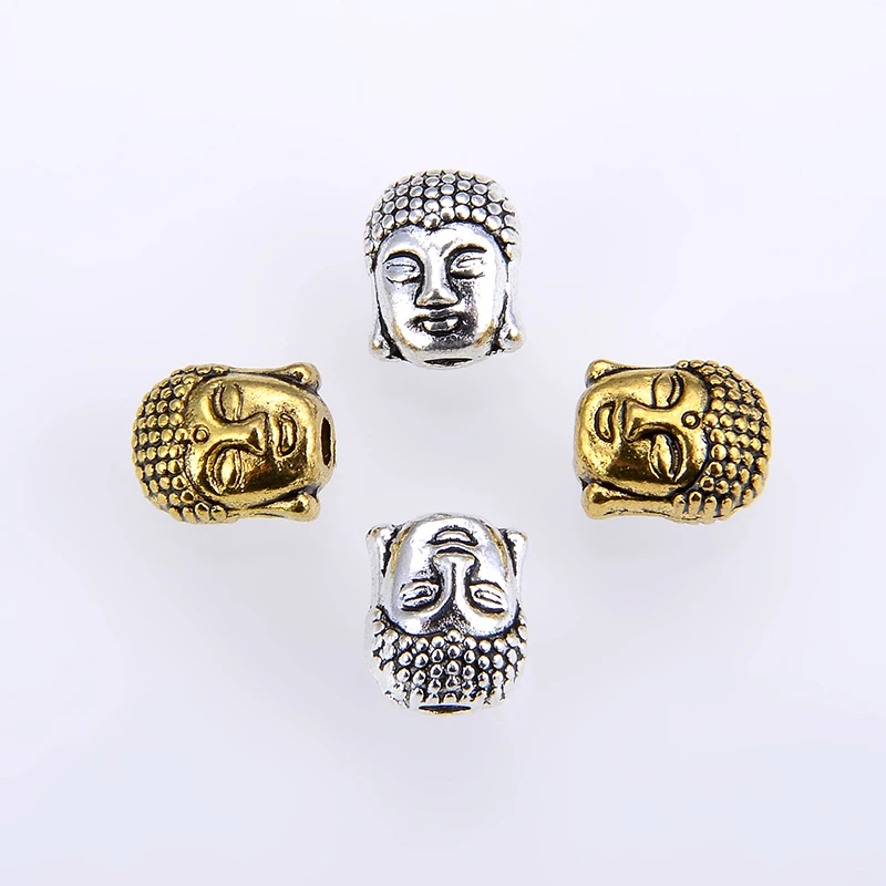 10PCS / Bag Wholesale Buddha Head Space Bracelet Accessories Charm Yoga Beads Suitable for DIY Making Jewelry Accessories