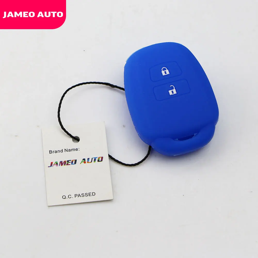 Silicone Remote Key Case Fob Shell Cover for Toyota Aqua Ractis Vitz RAV4 HiAce Land Cruiser Skin Holder 2 Button 2010-2019