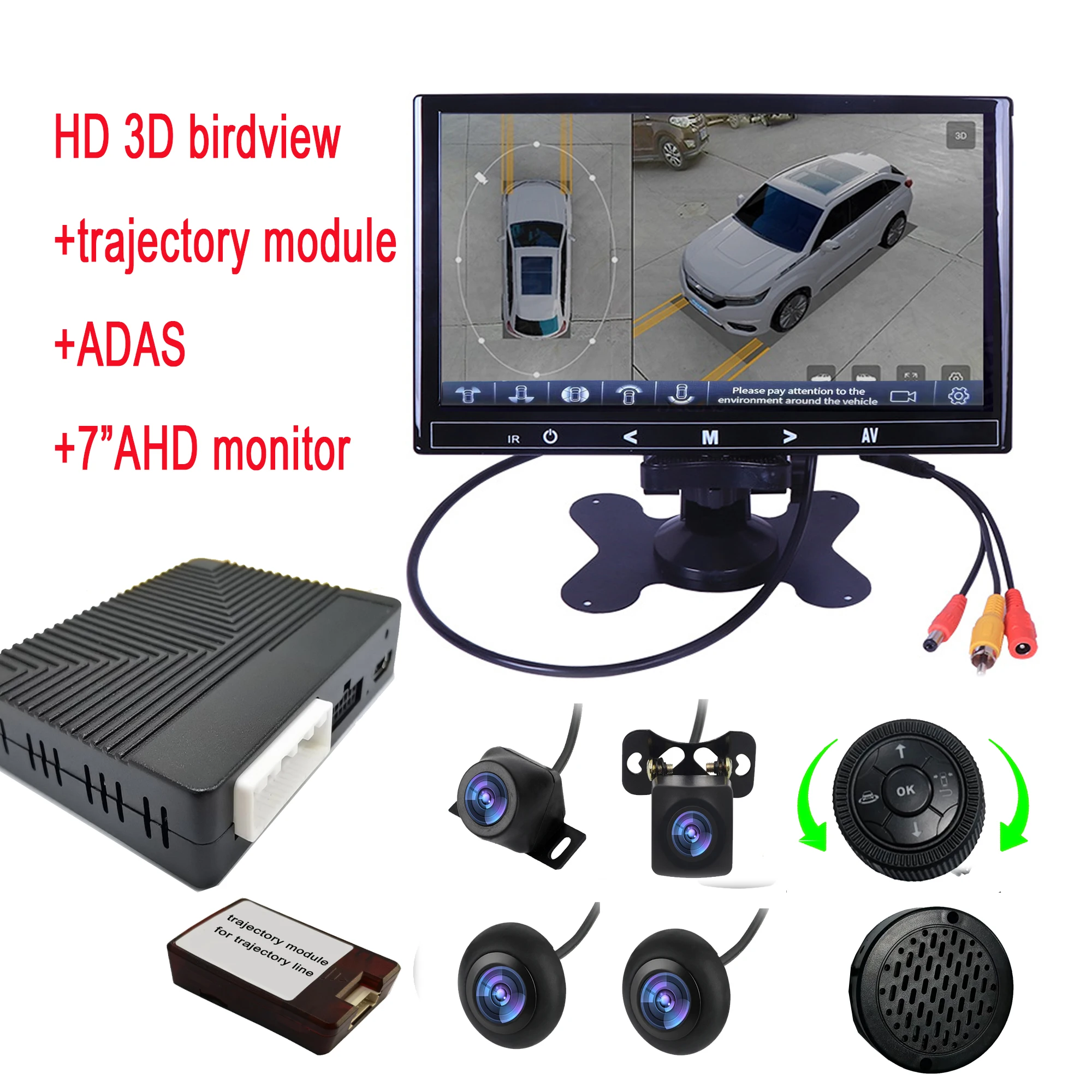 WeiVision AHD 1080P Car Parking Camera System 3D 360 Degree Bird
