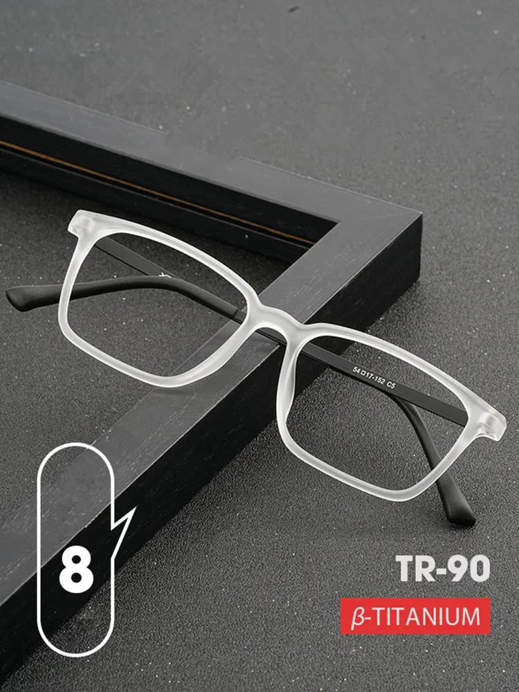 

DOFTA Titanium + TR 90 Glasses Frame Men Square Prescription Eyeglasses Women New Myopia Optical Eyewear 5502