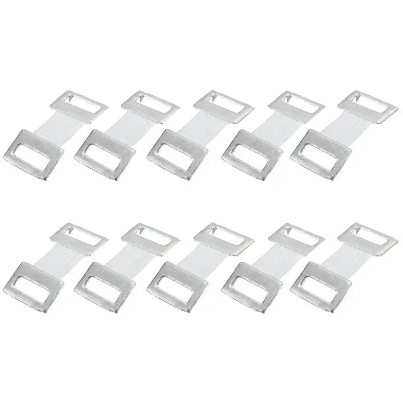 Clips de Metal de vendaje elástico de repuesto, Clips de sujeción, ganchos de colores blancos y café, 10 unidades por bolsa