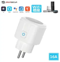 Tuya di Tipo Francese Wifi Smart Plug Presa Tuya Vita Intelligente Alexa App UE Francia Wifi Plug 16A