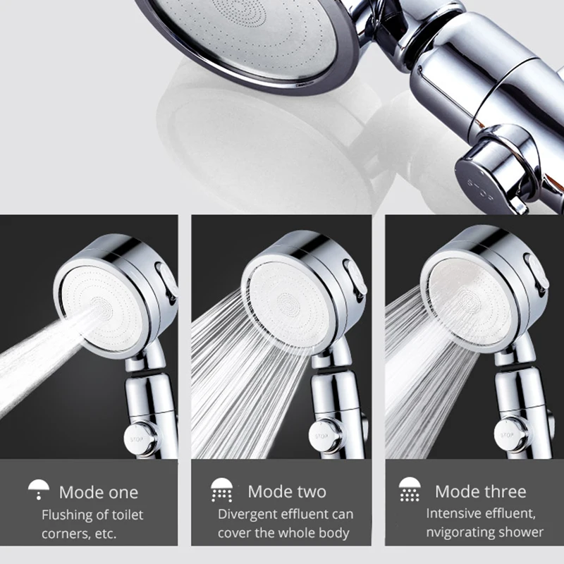 ZENBEFE Filter Element High Pressure Shower Head One Stop Button Multifunctional Sprayer Water Saving Bathroom Accessories