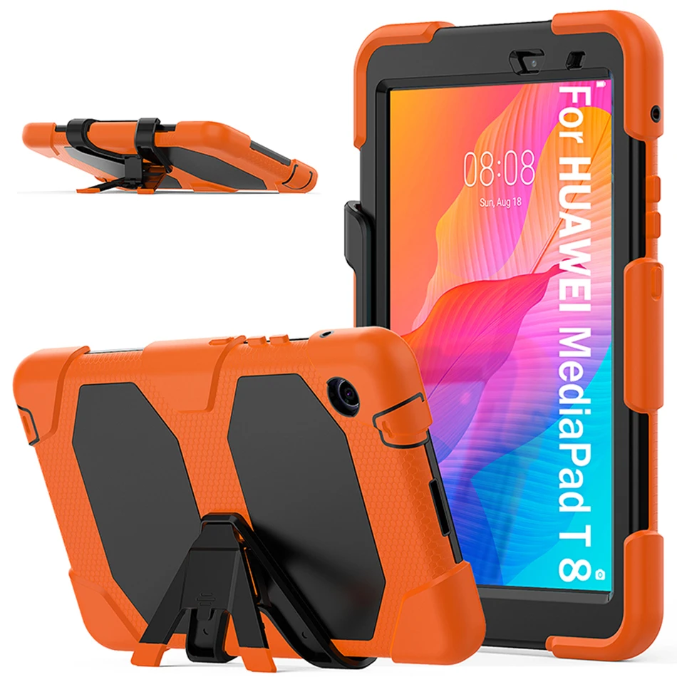 Heavy Duty Durable Abdeckung für Huawei Matepad T8 Stoßfest Abdeckung 2020 Kobe2-L03/Kobe2-L09 Silikon Fall mit Ständer + Stylus