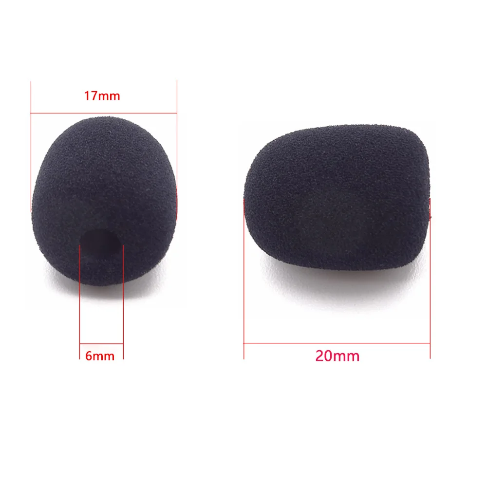 10pcs/5pcs Round Ball Lavalier Microphone Foam Windscreen Sponge Windshields 6mm Opening for Lapel Headset Microphone