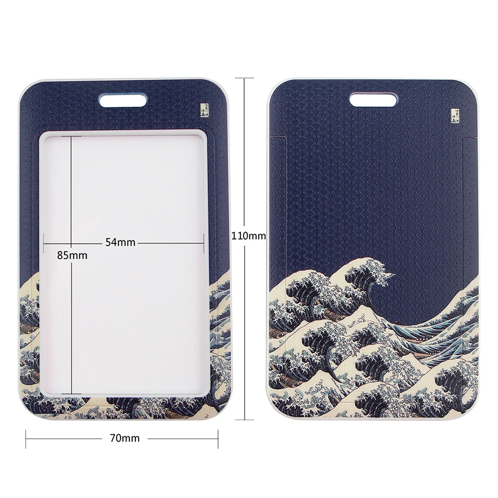 Ransitute R1771 Waves Fashion Lanyards Ausweishalter Bus Pass Case Cover Slip Bank Kreditkarteninhaber Gurt Karteninhaber – Detail 1