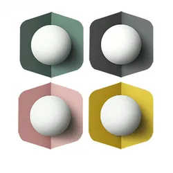 Nordic Kleur Macaron Wandlamp Creatieve Slaapkamer Meisje Kamer Gangpad Trappen Kinderkamer Leuke Wandlamp E27 90-260V