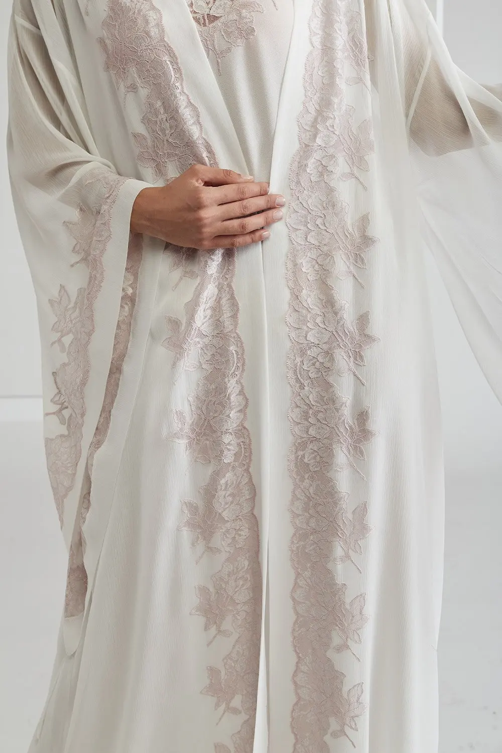 New Bridal Wraps Maternity Robes Custom Made Lace Appliques 2 Pieces Suits Women Photo Shoot Beach Birthday Party Bathrobe