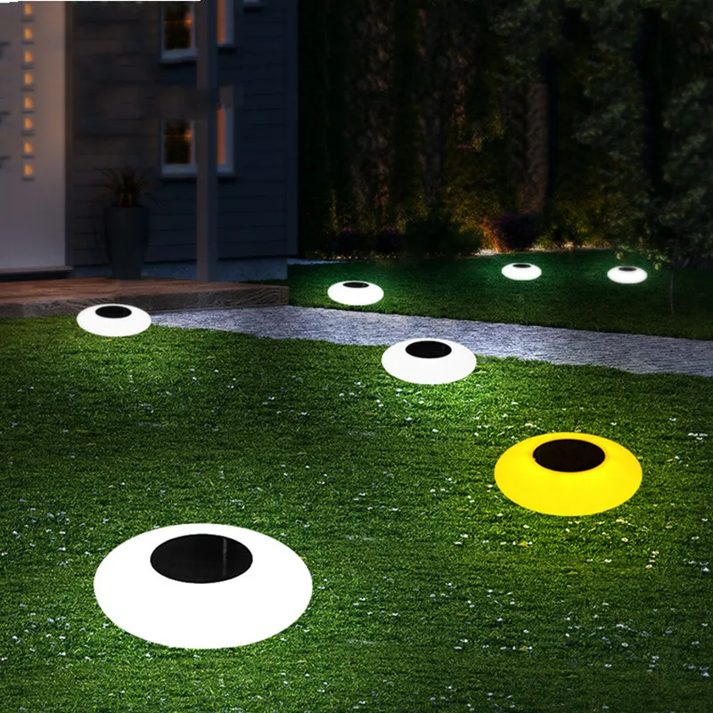 Outdoor Waterproof Solar LED UFO Lights RGB Colors Changing Illuminated Battery Powered Floating Swimming Pool Pond Garden Lamps