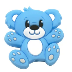 10PCS Hug the bear tooth care pacifier beads DIY accessory chain bisphenol a non-chewable soft baby teething product