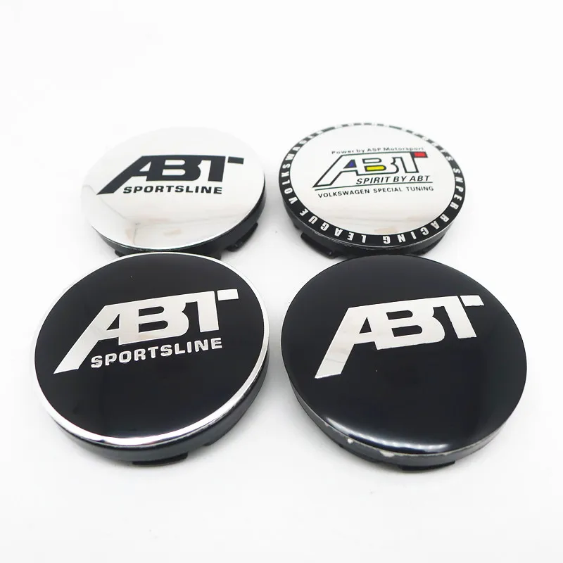 4pcs 56mm For ABT Car Wheel Center Hub Cap Covers Emblem Badge Hub Auto Styling