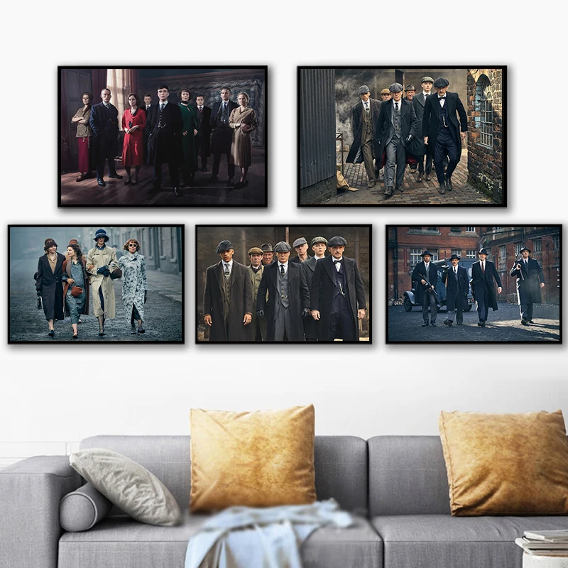 Peaky Blinders Shelby Fan Artwork Wall Art Canvas Painting TV Show Posters and Prints Wall Pictures Home Wall Decoration