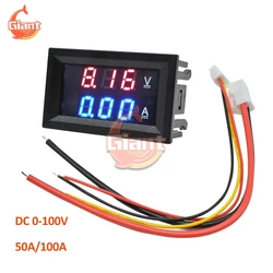 DC 100V 10/50/100A LED Digital Voltmeter Ammeter DC Voltage Current Meter Ampere Tester DC Amp Panel Meter Volt Current Monitor