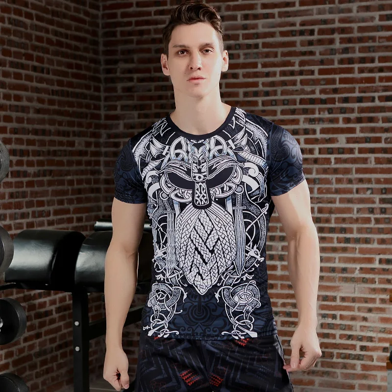 Men’s Stylish Stretchy Tight Fit Shirt  Great For Running Cycling And Daily Active Wear