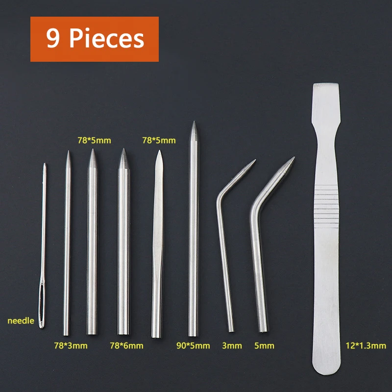 Paracord Stitching Set Stainless Steel Umbrella Rope Needle Bracelet Flattener Knitting Needles DIY Jewelry Accessories