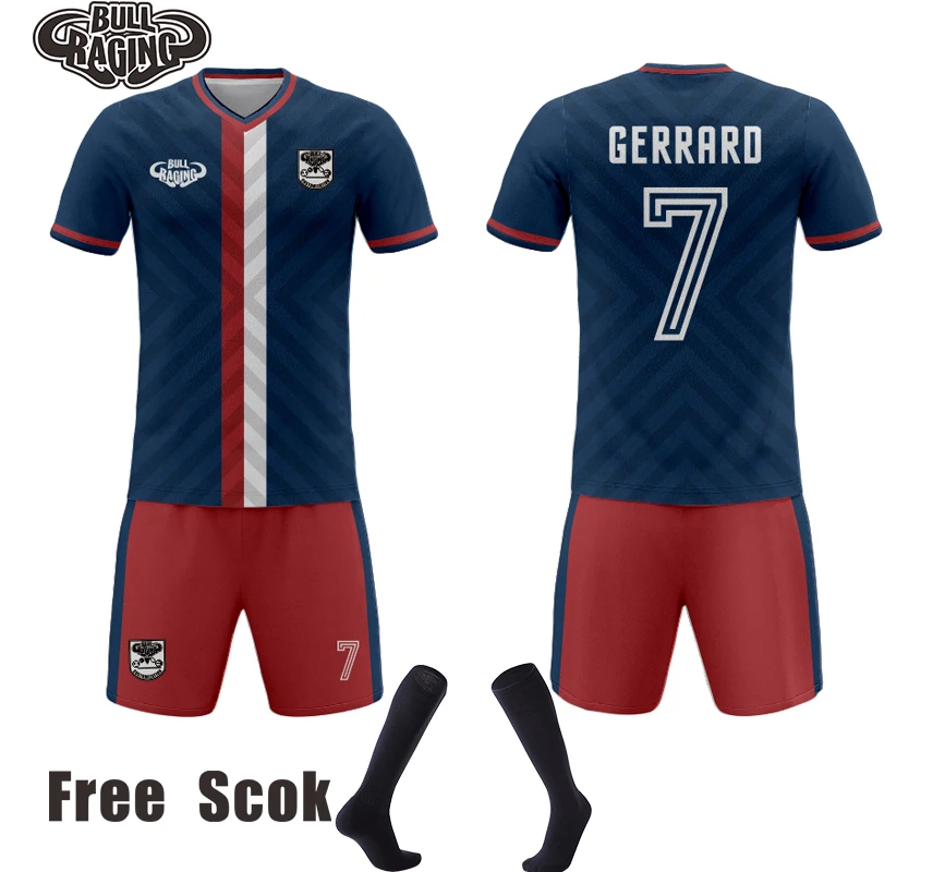 free sock retro design soccer jersey custom create your team training jersey set